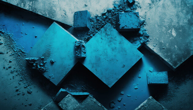 blue brickets powder stone pattern Generative AI, Generativ, KI	

