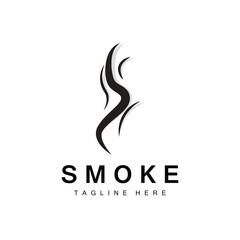 Fototapeta premium Steam Steam Logo Vector Hot Evaporating Aroma. Smell Line Illustration, Cooking Steam Icon, Steam Train, Baking, Smoking