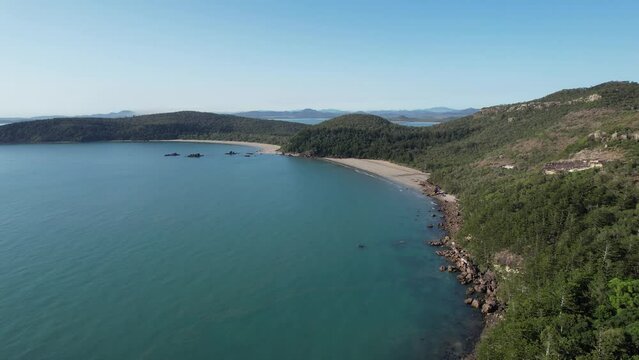 Spectacular aerial footage of Cape Hillsborough near Mackay Queensland Australia