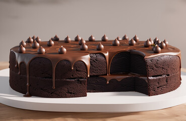 チョコレートケーキのイラスト(AI generated image)