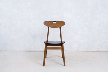 Fototapeta na wymiar Cafe chairs or dining chairs can be used for interior and outdoor teak wood