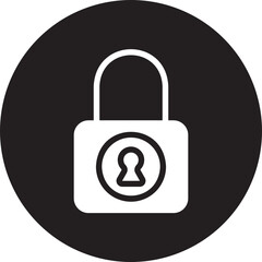 padlock glyph icon