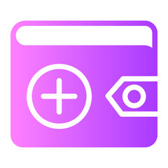 Obraz premium wallet gradient icon