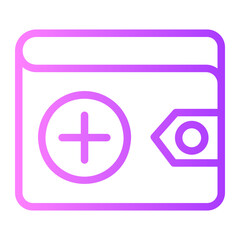 Obraz premium wallet gradient icon