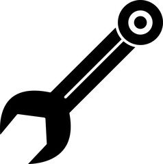 Wrench tool icon. Line, glyph and filled outline Symbol, logo illustration..eps