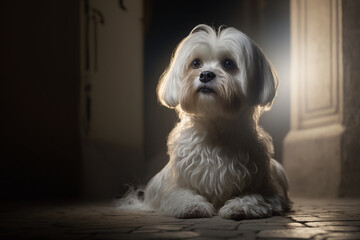 maltese dog made by generative ai