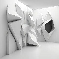 Abstract white 3d interior 