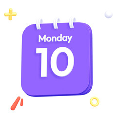 Essential 3d calendar icon for ui design