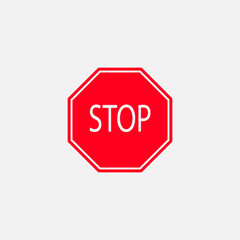 stop sign isolated on white