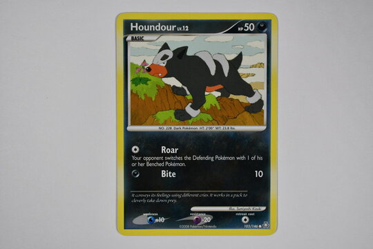 Pokemon trading card, Houndour.