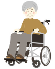 車椅子に乗るおじいちゃん