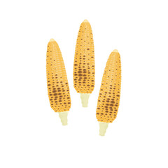Delicious Roasted Corn Vector Illustration logo