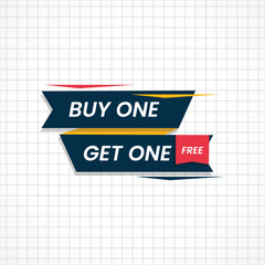 Buy one get one free tag label template design