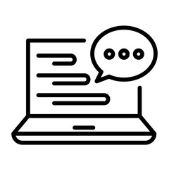 Icono de chat. Diálogo y conversación. Concepto de comunicación online. Ilustración vectorial