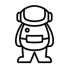 Icono de astronauta. Traje espacial de astronauta. Ilustración vectorial © Frank