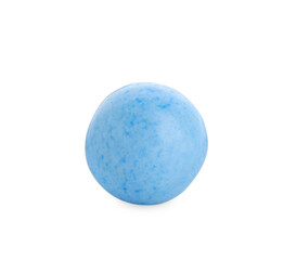 One light blue gumball isolated on white
