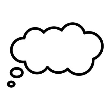 Icono de globo de di&aacute;logo. Nube. Burbuja de mensaje o discurso c&oacute;mico. Concepto de pensamiento. Ilustraci&oacute;n vectorial