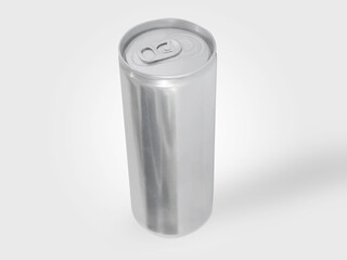 Energy drink soda can mockup template, isolated on light grey