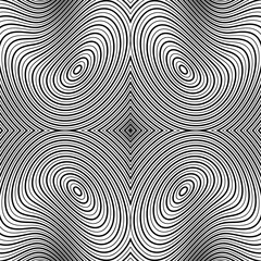 Black abstract wavy oblique stripes. Geometric shape. Optical illusion. Wavy distortion effect.Trendy element for posters, social media, logo, frames, broshure, promotion, flyer, covers, banners