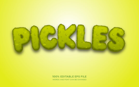 Pickles 3D editable text style effect	
