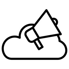 announcement cloud computing icon