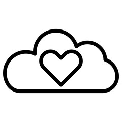 love cloud computing icon