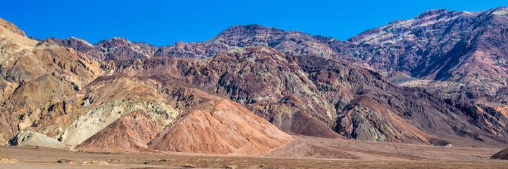 Rocky and rugged arid mountain panoramic landscape.