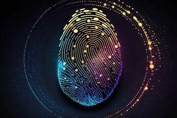 Digital Biometric Fingerprint System for Security and Identification. Generative AI
