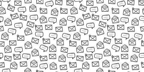 letter mail email doodle seamless pattern good for background backdrop and wallpaper