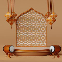 3d Islam Ramadan Podium Background
