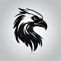 Obraz premium A black and white drawing of a bald eagle, Generative Ai