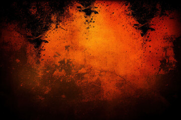 Orange concrete wall, abstract texture background, cement backdrop, generative ai