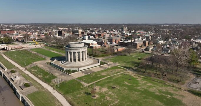 Vincennes Indiana Aerial View Downtown City Skyline Knox County United States