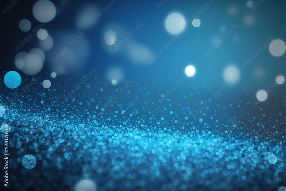Poster blue technology abstract background with floating 3d particles texture . admirable generative ai ima