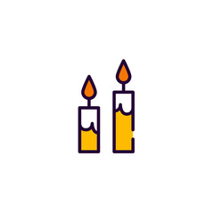 Two lit candles