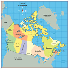 Map of Canada Country
