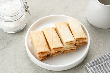 Kue Lempit or Kue Kapit, Indonesian traditional snack, crunchy and sweet
