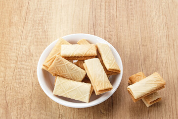 Kue Lempit or Kue Kapit, Indonesian traditional snack, crunchy and sweet
