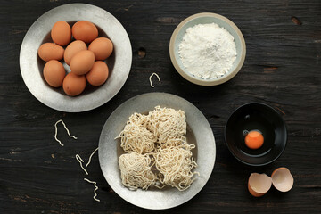Asian Raw White Egg Noodle