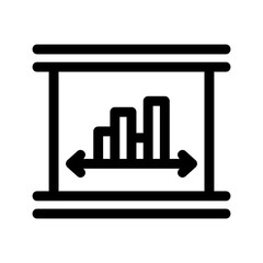 bar chart icon or logo isolated sign symbol vector illustration - high quality black style vector icons
