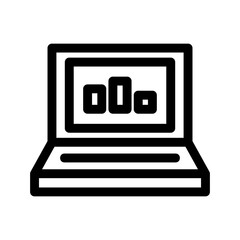 bar chart icon or logo isolated sign symbol vector illustration - high quality black style vector icons
