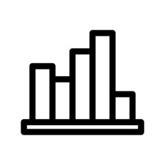 bar chart icon or logo isolated sign symbol vector illustration - high quality black style vector icons
