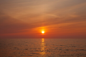 海の夕日