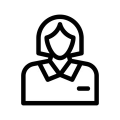 businesswoman icon or logo isolated sign symbol vector illustration - high-quality black style vector icons
