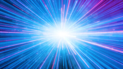 Seamless Looping Neon Glowing Rays of Hyperspace in Time Travel High Speed Flying Lines Animation.