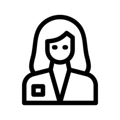 businesswoman icon or logo isolated sign symbol vector illustration - high-quality black style vector icons
