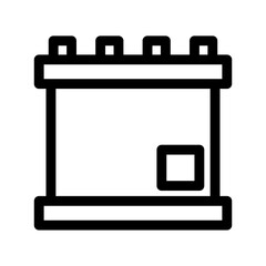 calendar icon or logo isolated sign symbol vector illustration - high-quality black style vector icons
