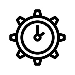 Fototapeta premium clock icon or logo isolated sign symbol vector illustration - high quality black style vector icons 