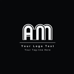 AM or MA letter logo. Unique attractive creative modern initial AM MA A M initial based letter icon logo