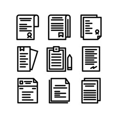 contract icon or logo isolated sign symbol vector illustration - high-quality black style vector icons
